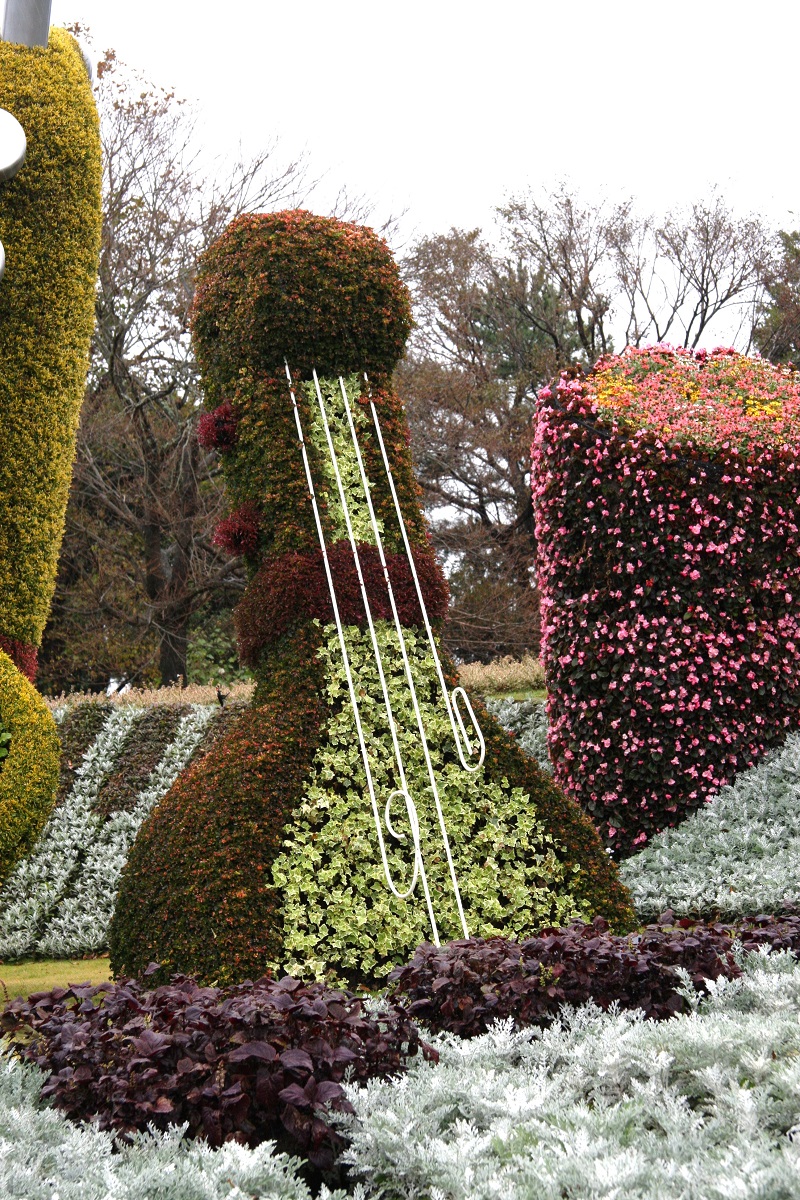 チェロのモザイカルチャー・植物アート？？かな